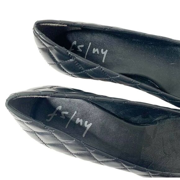 FS/NY Women's Black Quilted Kitten Heels size 9.5 M - Picture 4 of 9